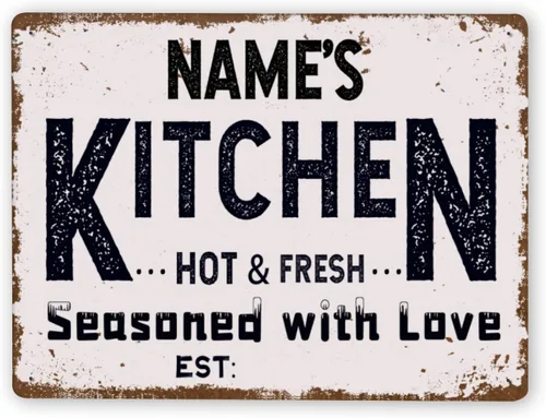 Vista 11 de Letreros de cocina personalizados personalizados para cocina, decoración de pared, letreros de metal para restaurante de mostrador, bar en casa