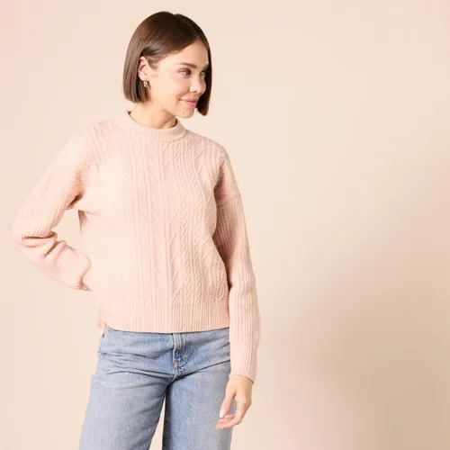 Vista 2 de Tienda Essentials Suéter moderno de cuello redondo suave al tacto para mujer (disponible en tallas extragrandes)