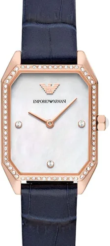 Vista 2 de Emporio Armani Womens Two-Hand Leather Watch