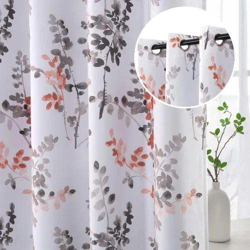 Vista 13 de H.VERSAILTEX Cortinas opacas de 45 pulgadas de largo, juego de 2 paneles para oscurecer la habitación, cortinas térmicas para dormitorio, cortinas