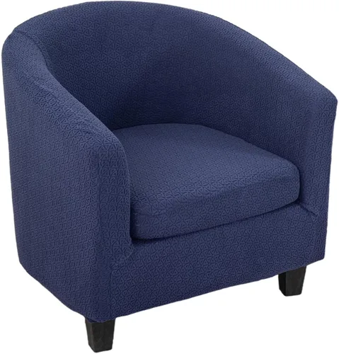 Vista 13 de NILUOH - Funda para silla de club de 2 piezas, funda elástica para silla de bañera redonda, fundas para silla de barril, fundas antideslizantes