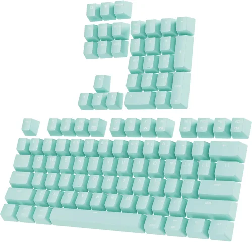 Vista 13 de PWNAGE Juego completo de teclas PBT - Juego de teclas de teclado completo PBT de doble disparo con brillo (negro)