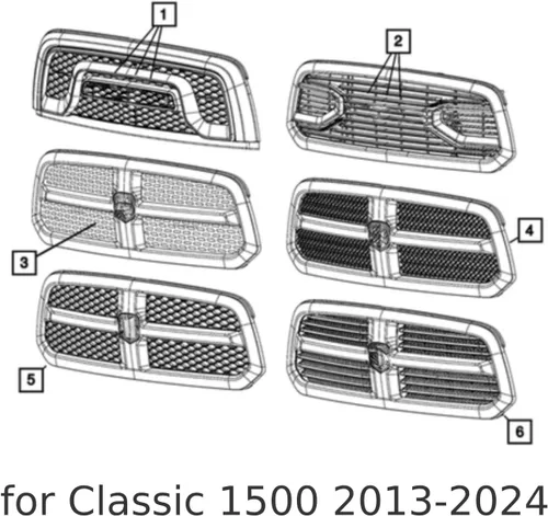 Vista 6 de Voodonala para Dodge RAM 1500 2013-2018 y 2019-2024 Classic Soporte de Placa de Matrícula Delantera Kits de Montaje de Matrícula Delantera