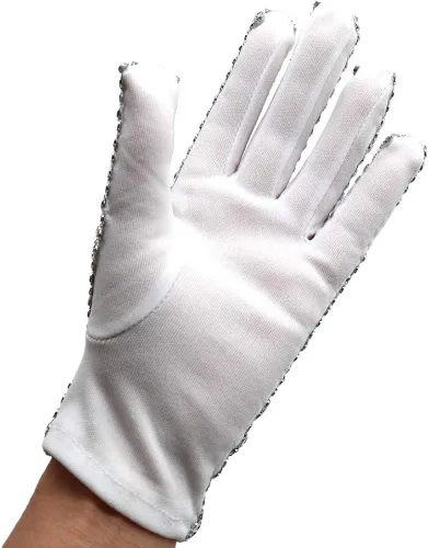 Vista 4 de Guantes de diamantes de imitación para niños espumosos guantes de lentejuelas guantes de traje para fiesta demostración Halloween regalo de Navidad