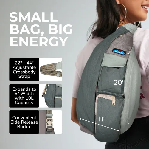 Vista 5 de KAVU - Bolso con correa de cuerda, mochila para senderismo, campamento y viajes
