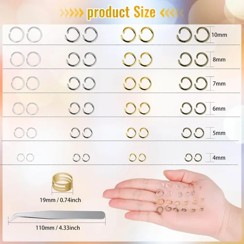 Vista 3 de 2840 anillos de salto para la fabricación de joyas, anillos de salto abiertos shynek para suministros de fabricación de joyas, manualidades