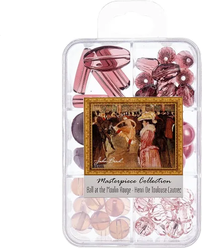 Vista 22 de John Bead Masterpiece Collection - Caja de cuentas de vidrio con mezcla de 3.00 oz A Bar en The Folies-Bergère - Edouard Manet Un bar