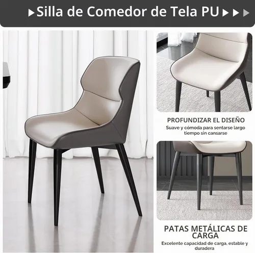 Vista 4 de Mesa de comedor rectangular de 63 pulgadas con 4 sillas, moderna mesa de comedor negra con sillas para sala de estar, comedor y cocina
