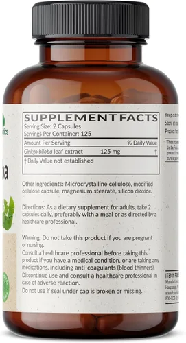 Vista 9 de Futurebiotics Ginkgo Biloba Extra Strength Apoya la función cerebral y soporte de memoria, 120 cápsulas vegetarianas