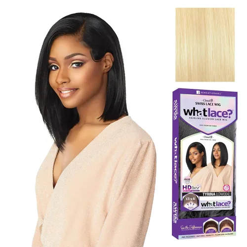 Vista 12 de Sensationnel What Lace Cloud9 Tyrina - Peluca de cabello sintético Encaje frontal, atado a mano, sintético, densidad natural, línea de cabello