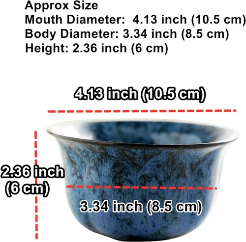 Vista 6 de Macetas para suculentas con drenaje en relieve con patrón de dragón en relieve, bandeja de bambú, maceta de cerámica, 4 piezas, macetas, macetas
