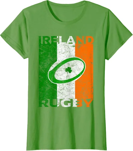 Vista 4 de Camiseta de rugby irlandés con la bandera de Irlanda, regalo vintage Negro