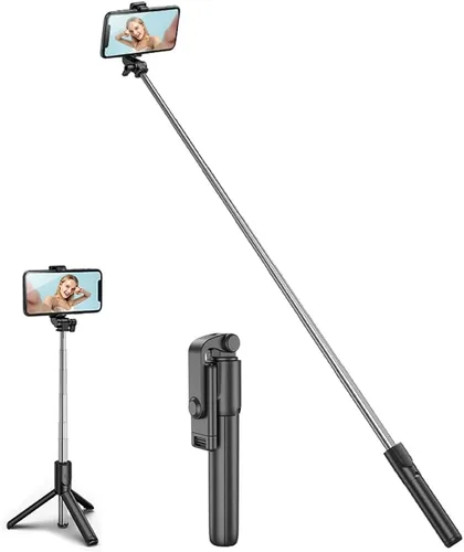 Vista 11 de Tianle Selfie Stick - Trípode extensible para teléfono celular de 30 pulgadas con control remoto inalámbrico y soporte para teléfono, compatible