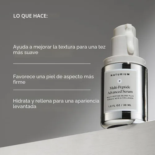 Vista 4 de Naturium Suero avanzado multipéptido, suero facial reafirmante y suavizante para líneas finas y arrugas con mezcla avanzada de múltiples péptidos, 1