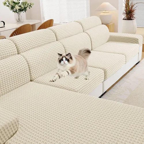 Vista 27 de MAXIJIN Fundas de cojín elásticas de terciopelo para sofá, funda de cojín suave de repuesto para sofá de dos plazas, protector de asiento