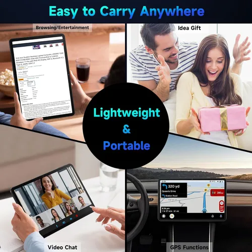 Vista 9 de Tableta mejorada con Android 15 de 12 pulgadas con ROM de 256 GB, procesador Helio G99 Octa-Core Android Tableta para juegos, gran pantalla FHD