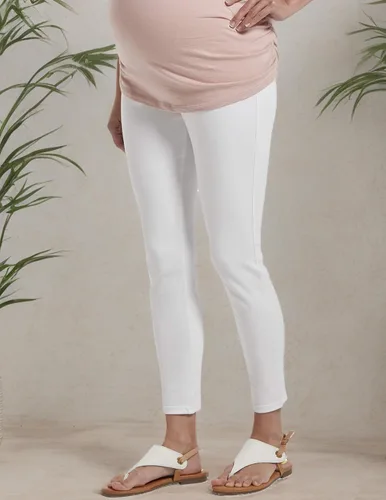 Vista 4 de HUE Legging de maternidad de mezclilla ultra suave para mujer
