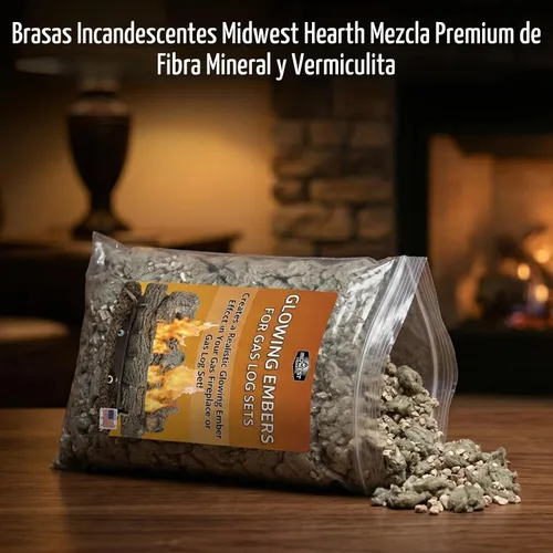 Vista 6 de Midwest Hearth Brasas Ardientes - Bolsa de 6 oz