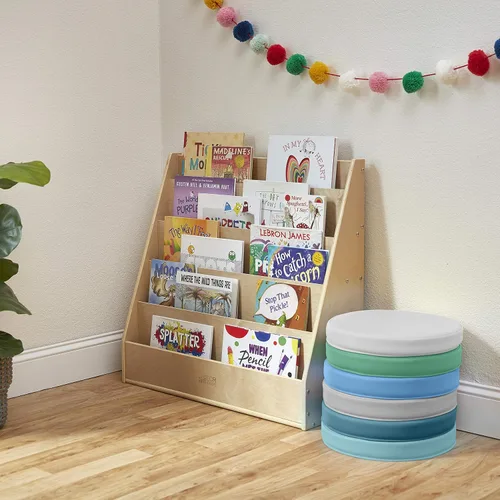 Vista 10 de ECR4Kids SoftZone - Cojines de suelo, redondos, asientos flexibles, contemporáneos, 6 piezas