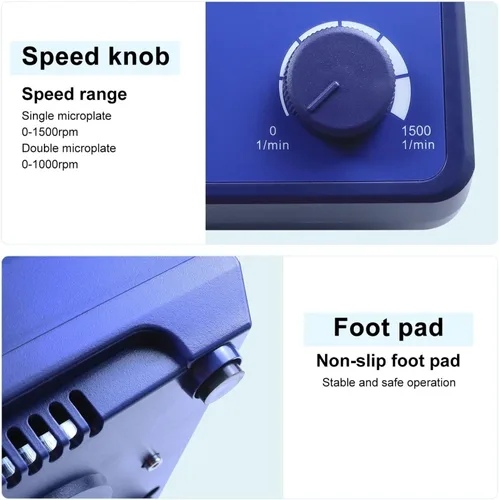 Vista 5 de Agitador magnético MX-M 96Well Mezclador de placa de velocidad ajustable Agitador de microplacas Equipo de laboratorio Agitador de mezcla 0-1500 RPM