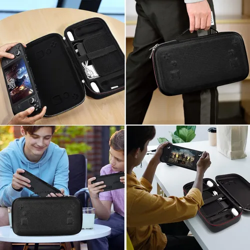 Vista 7 de iVoler Funda de transporte diseñada para cubierta de vapor, funda de transporte rígida protectora con adaptador de CA integrado, almacenamiento