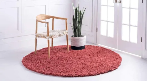 Vista 414 de Unique Loom Colección Davos Shag - Alfombra Lino
