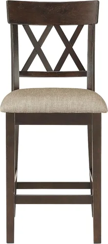 Vista 3 de Lexicon Baronscourt - Juego de 2 taburetes tapizados acolchados con altura de asiento 25.5 pulgadas, sillas de cocina con altura de mostrador