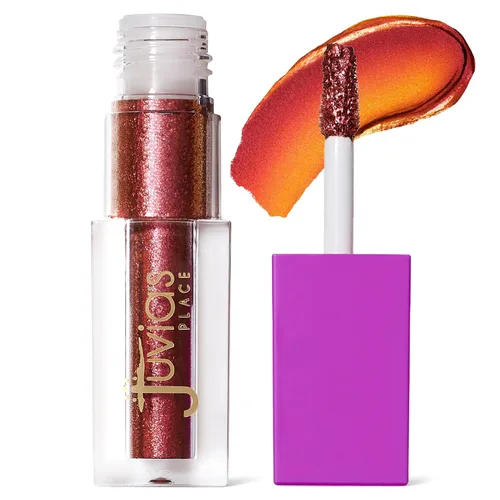 Vista 11 de Juvia's Place Culture Duochrome - Sombra de ojos líquida multicolor con purpurina para brillo, maquillaje brillante para ojos, kit de maquillaje