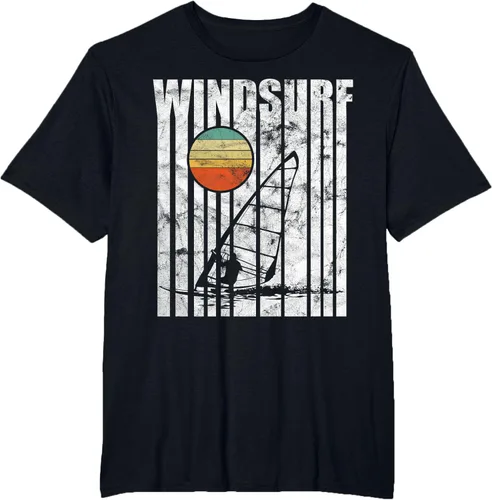 Vista 35 de Camiseta vintage de windsurf con regalo vintage de windsurf, Negro, S