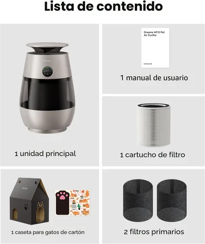Vista 9 de Purificador de aire para mascotas Dreame AP10 para habitación grande del hogar, limpia 5,386 pies cuadrados en una hora, limpiador de aire