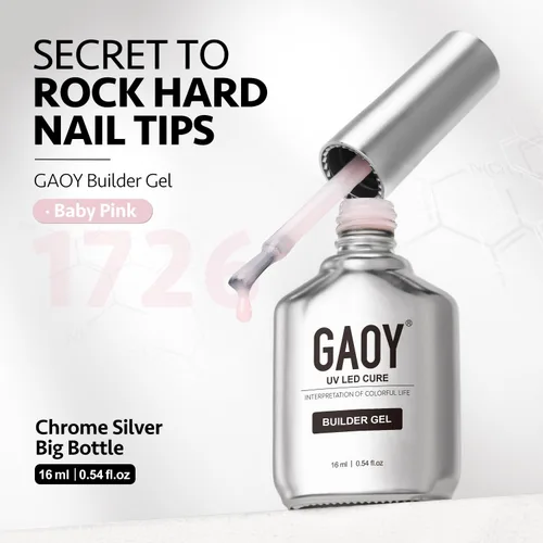 Vista 7 de GAOY - Gel de construcción para uñas, fortalecedor de uñas de 16ml en una botella, gel duro para extensión de uñas, esmalte de uñas de secado al UV
