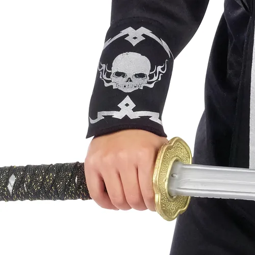 Vista 6 de Disfraz Lord Ninja Skull, Fun World, L (12-14), Negro