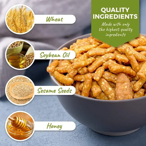 Vista 4 de Oregon Farm Fresh Snacks Palitos de sésamo tostado con miel, 26 onzas