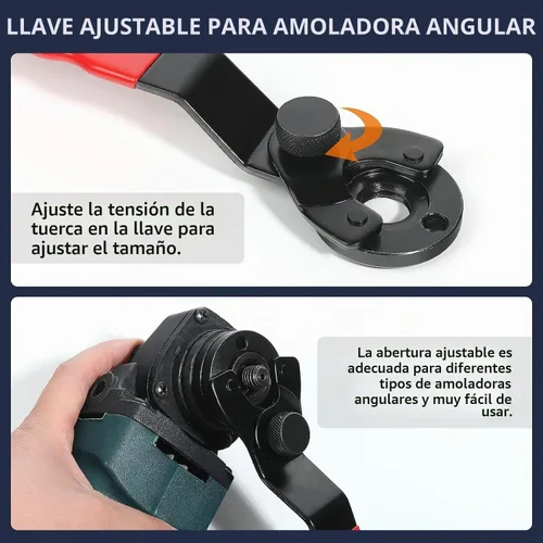 Vista 4 de 12 piezas de kit de accesorios para amoladora angular con tuercas de brida, varilla de conexión de eje extendido para amoladora angular con rosca