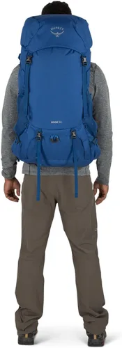 Vista 9 de Osprey Rook 50L Mochila de mochilero para hombre, Astology Azul/Blue Flame