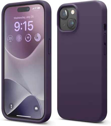 Vista 12 de elago Compatible con Funda para iPhone 15, Funda de Silicona Líquida, Cubierta Protectora de Cuerpo Completo, Resistente a Golpes, Diseño Delgado