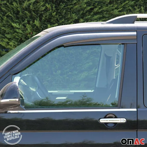 Vista 8 de OMAC Deflector de protección contra la lluvia de la visera de ventana para Dodge Sprinter 2003-2006 Humo 2 piezas