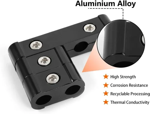 Vista 4 de Kit divisor de alambre de bujía de motor apto para 0.315 in, 0.354 in, 0.394 in, separadores de alambre de aleación de aluminio, color negro