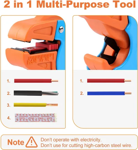 Vista 5 de Knoweasy Pelacables y cortador automático, herramienta de pelado de cables resistente 2 en 1 y herramienta pelacables