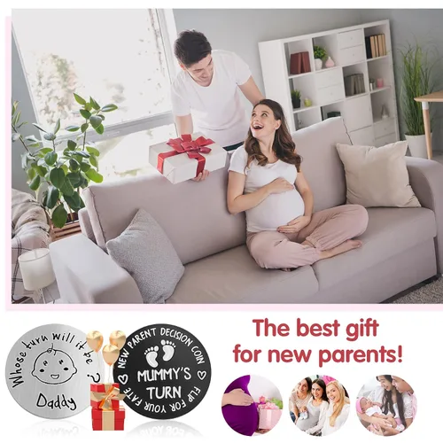 Vista 3 de 2 piezas de regalos de decisión para padres nuevos, regalo de embarazo para mamá por primera vez, regalo de revelación de género para bebés, baby