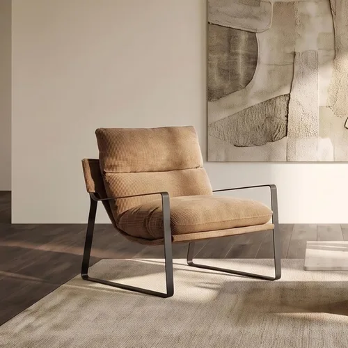 Vista 10 de Ya-Home Mid-Century - Silla decorativa, silla de lectura tapizada de Beige