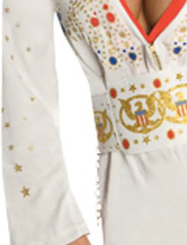 Vista 4 de Disfraz sexy de Elvis Secret Wishes para mujer, Blanco