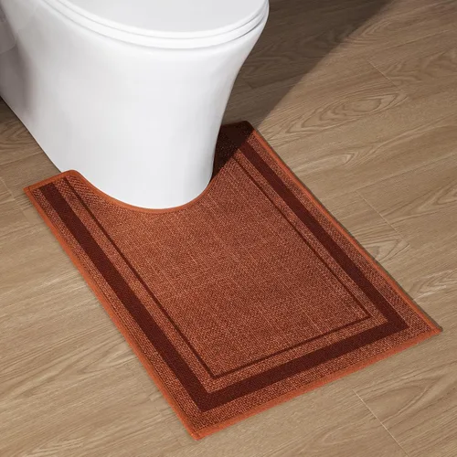 Vista 30 de chakme Juego de 2 alfombras de baño ultrafinas, absorbentes, antideslizantes, lavables a máquina, color beige oscuro, 17 x 24 pulgadas + tapete