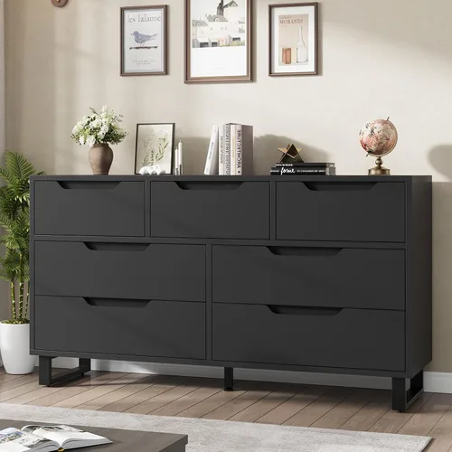 Vista 10 de Garvee 5 cómodas para dormitorio, cajón vertical de 50.5 pulgadas con almacenamiento