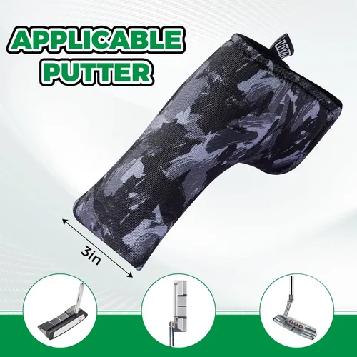 Vista 2 de VIXYN Cubierta para putter Blade – Fundas para putter de golf de primera calidad – Cubiertas magnéticas con forro polar