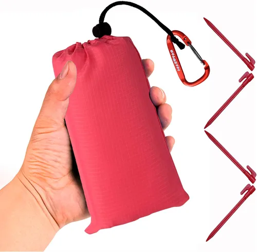 Vista 3 de Lona impermeable para camping, lona ultraligera para camping, senderismo y actividades al aire libre (negro)