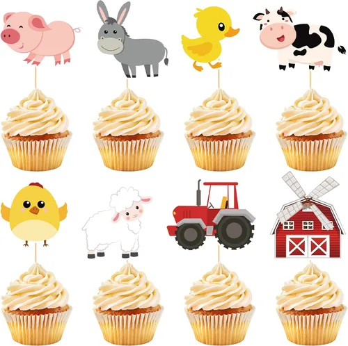 Vista 48 de 48 piezas de decoración de cupcakes de dinosaurio rugido dinosaurio decoración de pastel de cumpleaños para temática de dinosaurio, suministros
