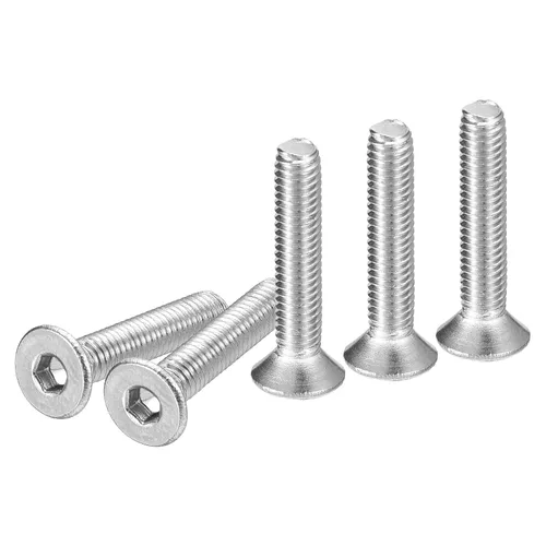Vista 11 de DTGN Tornillos de cabeza plana con tuerca de vaso hexagonal M3-0.5 x 6 mm, paquete de 100, tornillos de cabeza plana con tuerca hexagonal de acero