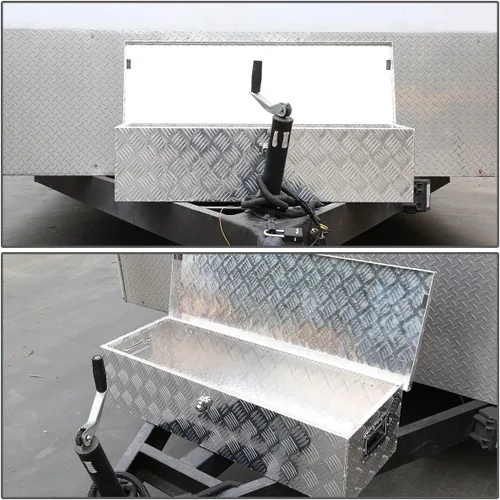 Vista 8 de DNA Motoring TBOX-T1-38-ALU-BK Caja de almacenamiento de herramientas de aluminio para camión de 38 x 13 x 10 pulgadas con cerradura y llaves