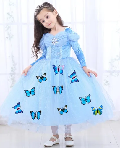 Vista 5 de Disfraz de princesa para niñas con diseño de mariposa para Halloween Navidad